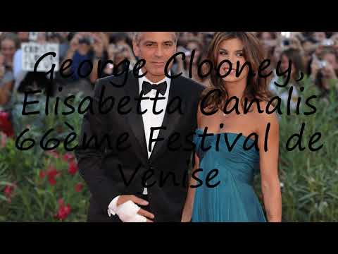 How to say George Clooney, Elisabetta Canalis 66ème Festival de Venise in English?
