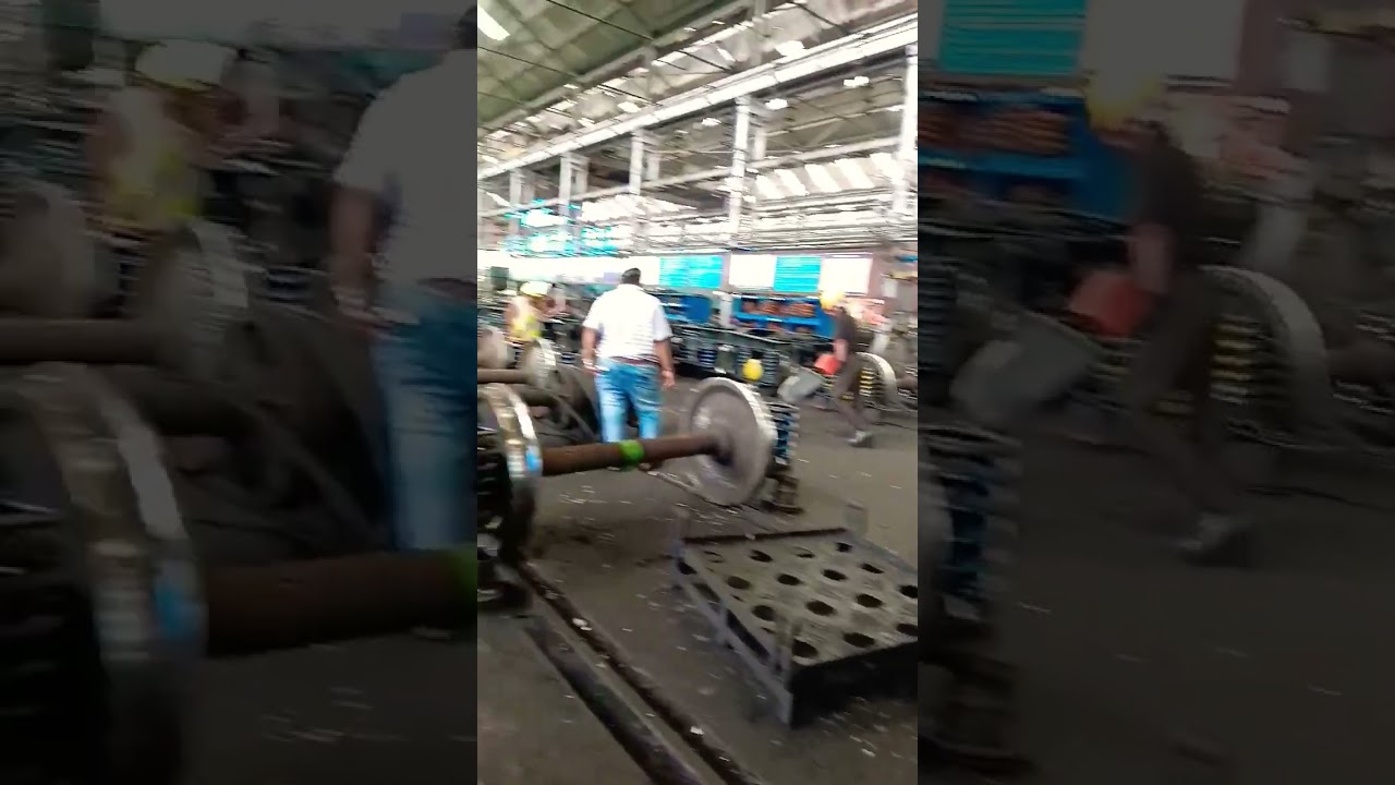 Railway workshop in hard work 🚂🚂#railway #worker #workshop