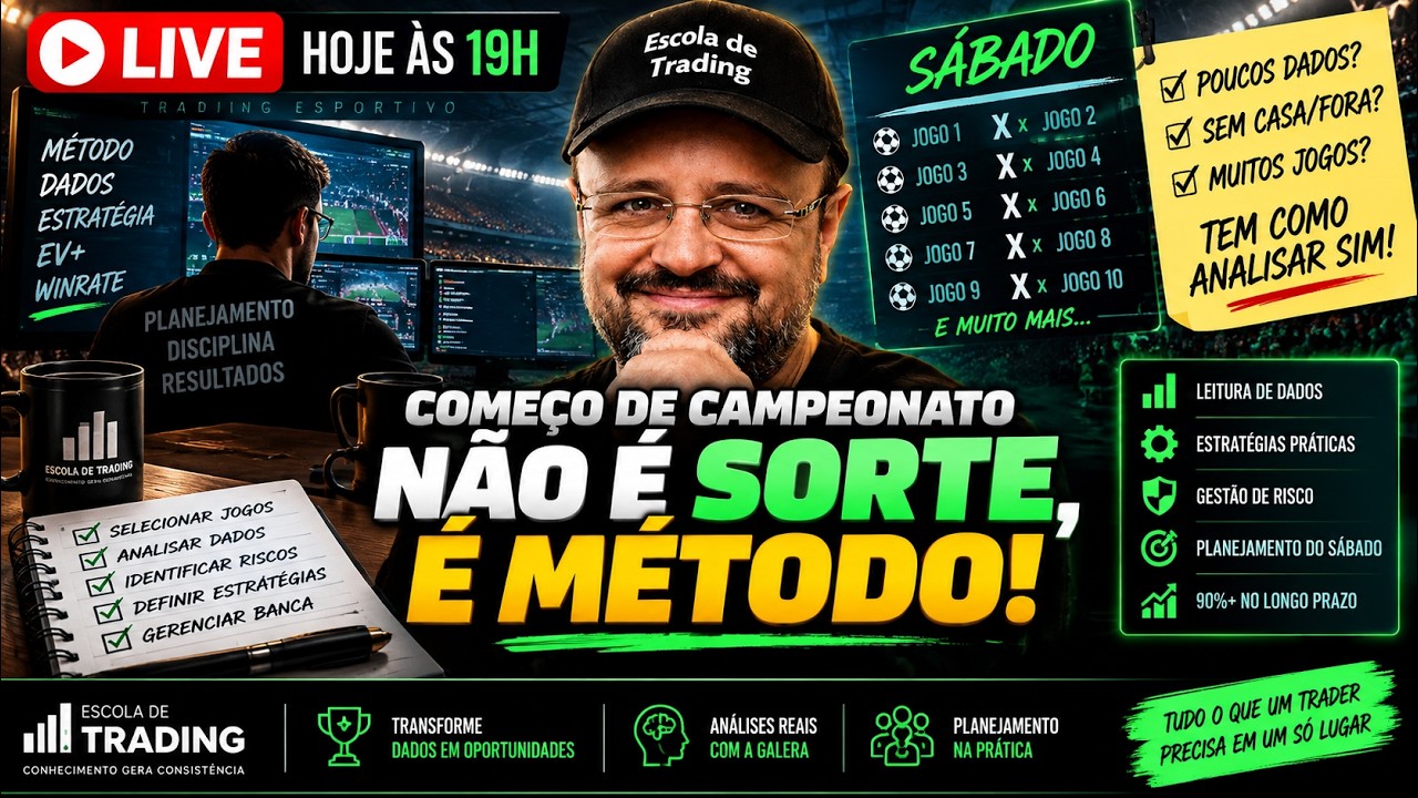 Trading Esportivo: Como Buscar 90%+ Mesmo SEM Dados Completos | Planejamento de Sábado