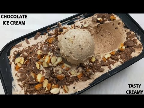 Chocolate Almond Ice Cream Recipe | Eggless Choco Almond Ice Cream Recipe | Chocolate IceCreamRecipe