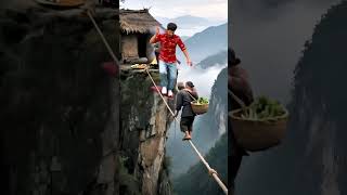 Download lagu Nishu Jaiswal do pahadon ke bich mein ek rassi ke upar chalte hue aur banaa Diya Ghar Chhota #AIGhar mp3