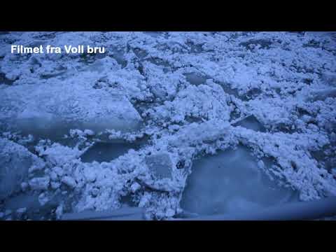 Isgang i Beiarelva februar 2019