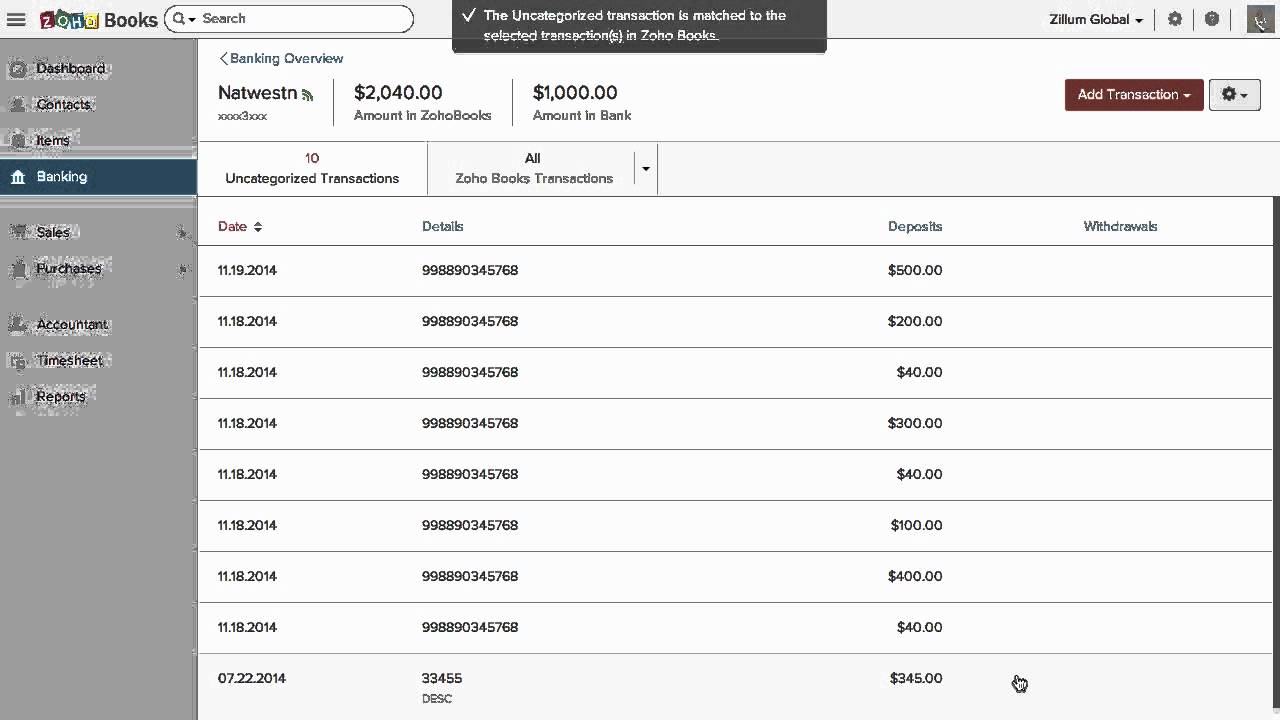 Zoho Books: Overview
