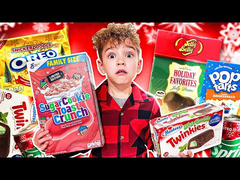 Trying CHRISTMAS EXOTIC SNACKS for the FIRST TIME 😲🎅