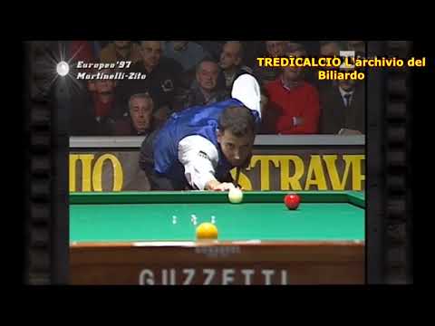 MARTINELLI vs ZITO SEMIFINALE 7° CAMPIONATO EUROPEO BILIARDO 1997 @TREDICALCIO MILANO