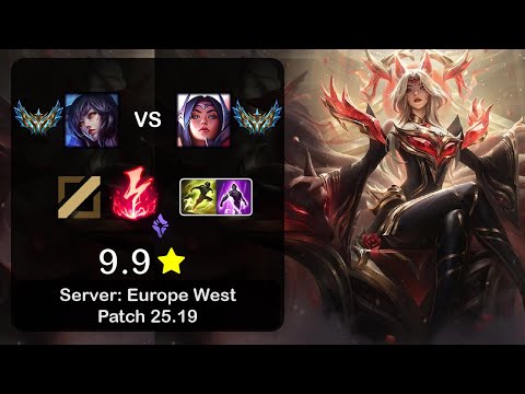 Ahri Mid vs Irelia - EUW Challenger - Patch 25.19