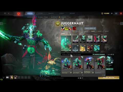Dota 2  juggernaut mix set arcana with ti9 and ti10 set