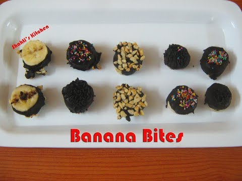 Dark choclate frozen banana bites- How to make banana bites-Banana bites recipe in Hindi