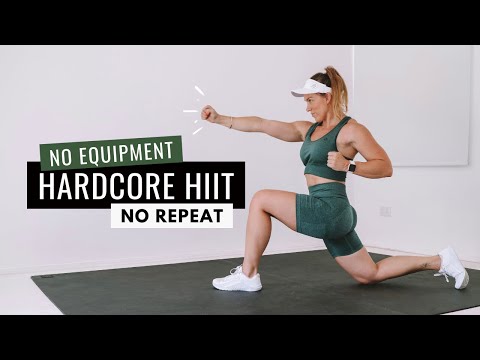 30 MIN HARDCORE FULL BODY HIIT At Home | No Repeat + No Equipment