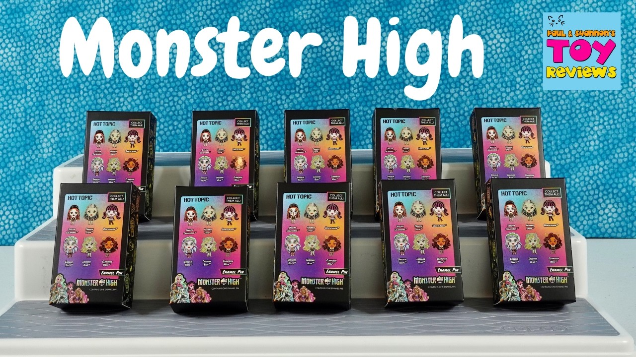 MH Monster High Chibi Doll Trading Pins Hot Topic Blind Box Unboxing