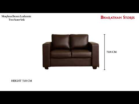 Morpheus Brown Leatherette Two Seater Sofa   BS FSFTSSOFA 04
