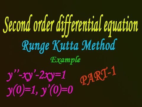Runge kutta method second order differential equation simple example(PART-1)
