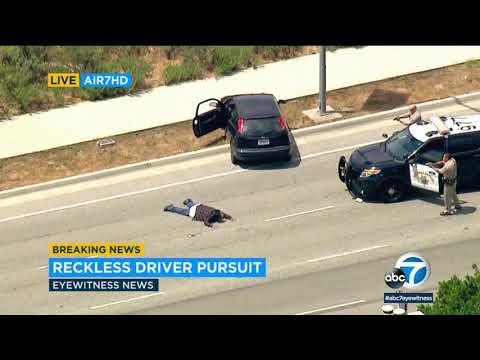 POLICE CHASE VIDEO: Suspect in custody after pursuit ends with PIT maneuver in Playa Vista | ABC7