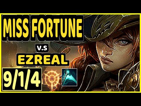 BMAV (MISS FORTUNE) vs EZREAL - 9/1/4 KDA BOTTOM ADC GAMEPLAY - KR Ranked GRANDMASTER