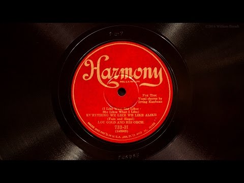 Everything We Like We Like Alike • Lou Gold and His Orchestra (Victrola Credenza)