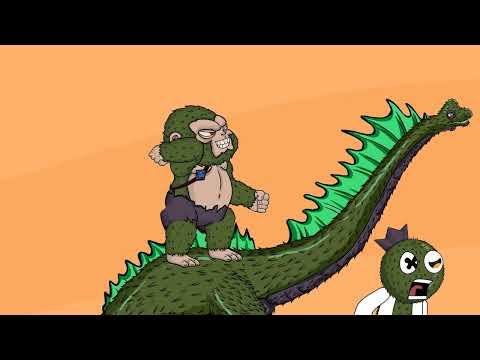 Rescue GODZILLA & KONG vs CARTOON CAT : The Battle Against Digestive System - FUNNY CARTOON
