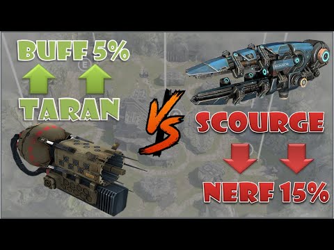 Taran Buffed vs Scourge Nerfed medium weapons comparison war robots