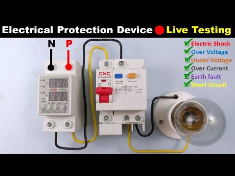 Voltage Monitoring Relay and RCBO 🔴 Live protection Testing and Connection @TheElectricalGuy​