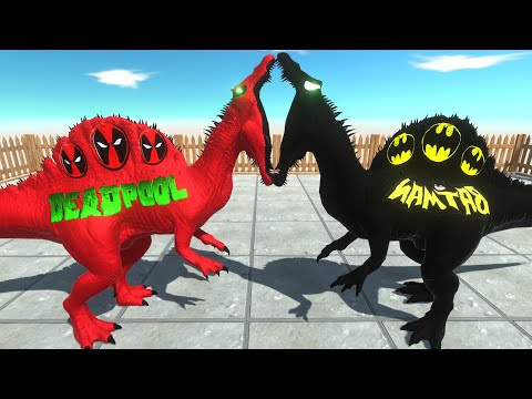 DEADPOOL SPINOSAURUS FOREST DEATH RUN | 🦖Animal Revolt Battle Simulator🦕