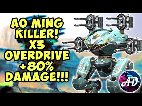 GALE LEECH MOLOT T 3X OVERDRIVE UNIT +80% DMG Hunting AO MINGS - War Robots Mk2 Maxed Gameplay WR