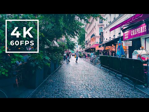Walk in Paris - Place de l'Hôtel de ville to Châtelet-les-Halles - 4K Rain Ambience