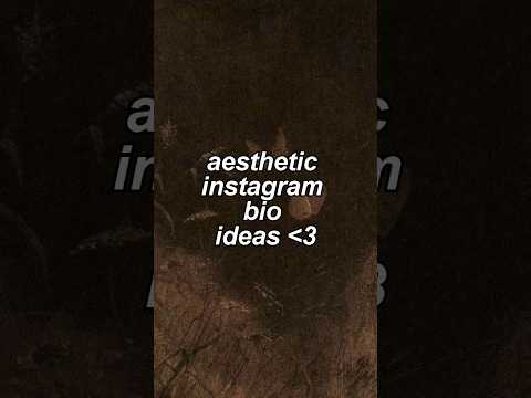 aesthetic bio ideas for instagram 💌 #aesthetic #bio #instagram