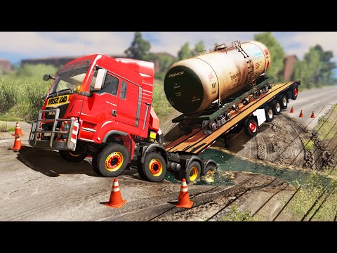 Trucks vs Potholes #46 | BeamNG.DRIVE