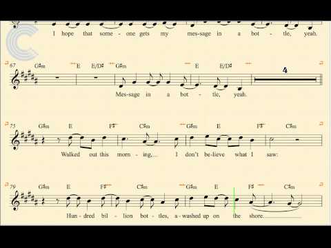 Horn in F - Message in a Bottle - The Police - Sheet Music, Chords, & Vocals
