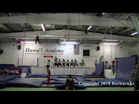 Yasuhiro Ueyama performs a 17.0 difficulty trampolin routine