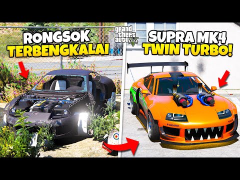 Aku Modifikasi Bangkai Supra MK 4 Jadi TwinTurbo! Gokil Banget - GTA 5 MOD