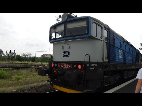 Vlak 80-29 220-8 Hydra a 750 726-4 Brejlovec s vozy BDTN na lince R24