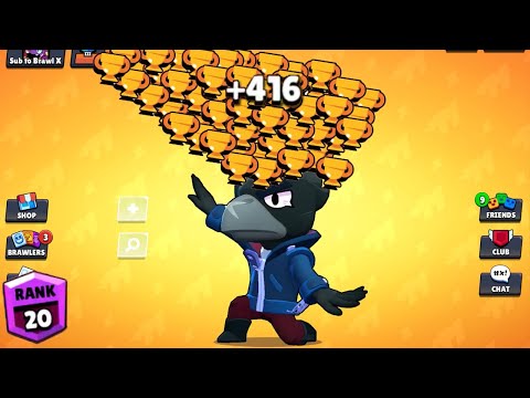 CROW NONSTOP to 500 TROPHIES! Brawl Stars