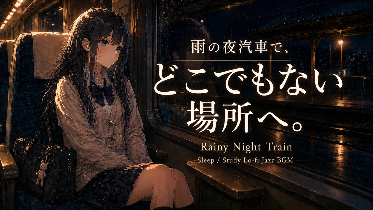 【フリーBGM】雨の夜汽車で、どこでもない場所へ。
