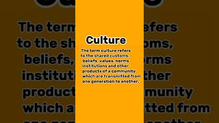 what is culture] Definition of Culture] #sociology