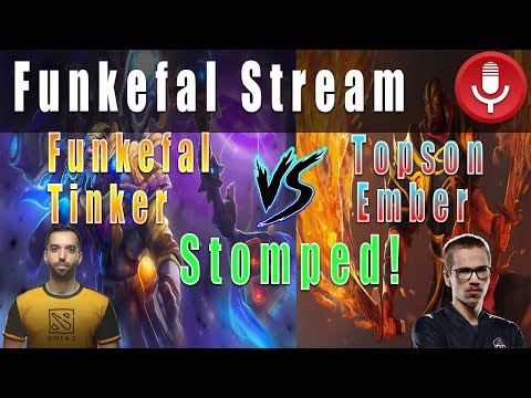 Funkefal Tinker Vs Topson Ember On Midlane. %100 Stomp From Twitch With Voice.