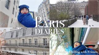 パリの雪景色を堪能する日|特別なことはしないありふれた新年の日常|美術館,街散歩,アパルトマンのお部屋作りなど【フランス生活】