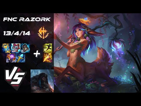 Fnatic Razork JUNGLE Lillia vs Udyr - EU Challenger Patch 25.S1.3