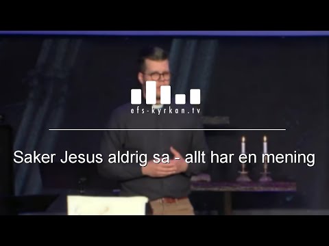 Saker Jesus aldrig sa - allt har en mening