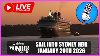 Disney Wonder Live Stream: Sail Into Sydney Harbour 20th January 2026