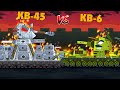 German KV-45 vs KV-6 - Gladiator battles - Cartoons about tanks
