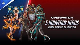 Overwatch - Bande-annonce de gameplay des 5 nouveaux héros | Saison 1 : Conquête - VF | PS5, PS4