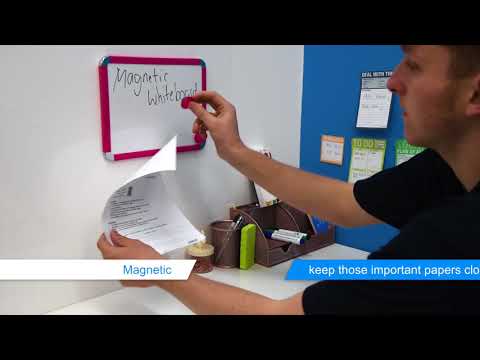 Ceramic magnetic whiteboard, frame material: premium alumini...