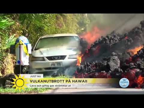 Dramatiska bilder från Hawaii: "Lavaströmmen är ostoppbar" - Nyhetsmorgon (TV4)