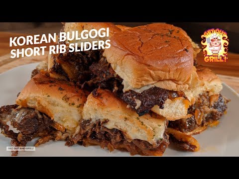 Korean Bulgogi Beef Short Rib Cheesesteak Sliders...