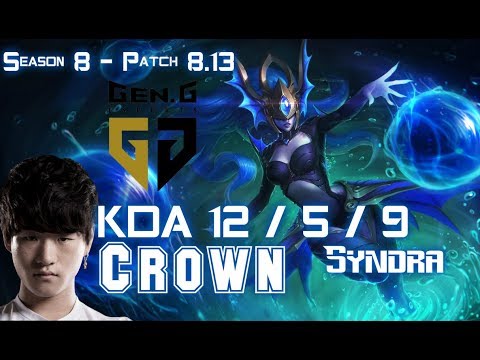 GEN Crown SYNDRA vs YASUO Mid - Patch 8.13 KR Ranked