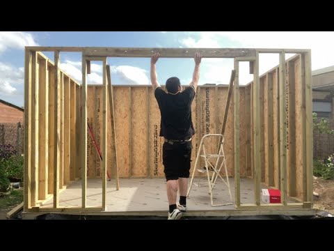 DIY Garden Room Stud Wall Construction