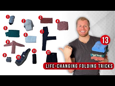 13 Ways to Fold Clothes for Travel to SAVE SPACE (Tutorial)
