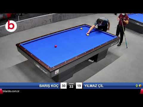 BARIŞ KOÇ & YILMAZ ÇİL Bilardo Maçı - 2021 TÜRKİYE ŞAMPİYONASI 2.ETAP-6.TUR