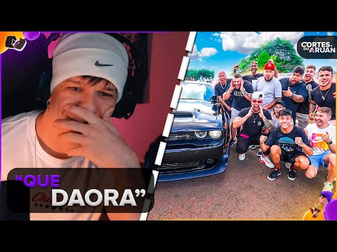 ARUAN REAGE: REAÇÃO DOS MEUS AMIGOS AO VER MEU CARRO NOVO DE 800CV! (RENATO GARCIA) -Cortes do Aruan