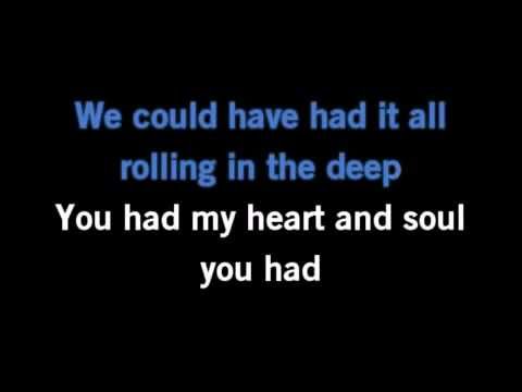 rolling in the deep karaoke adele   YouTube